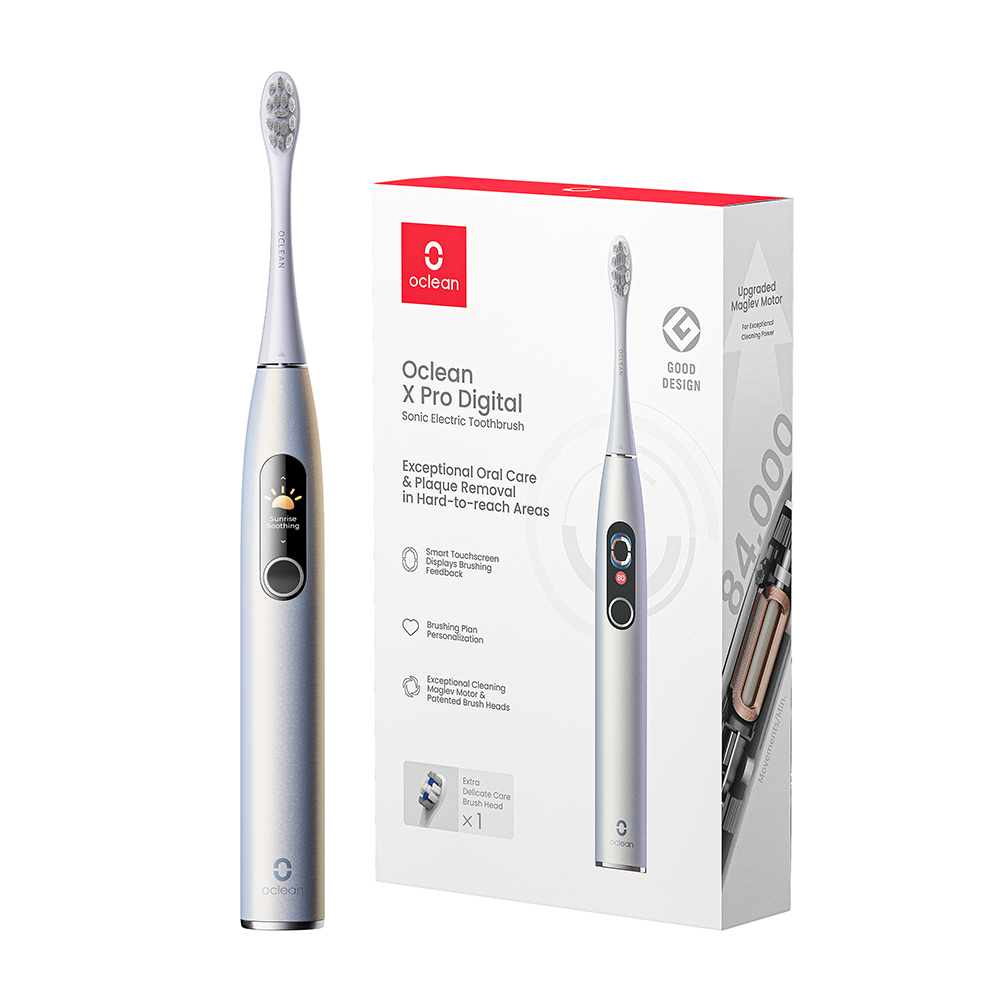 Умная электрическая зубная щетка Oclean X Pro Digital (Серебряная)