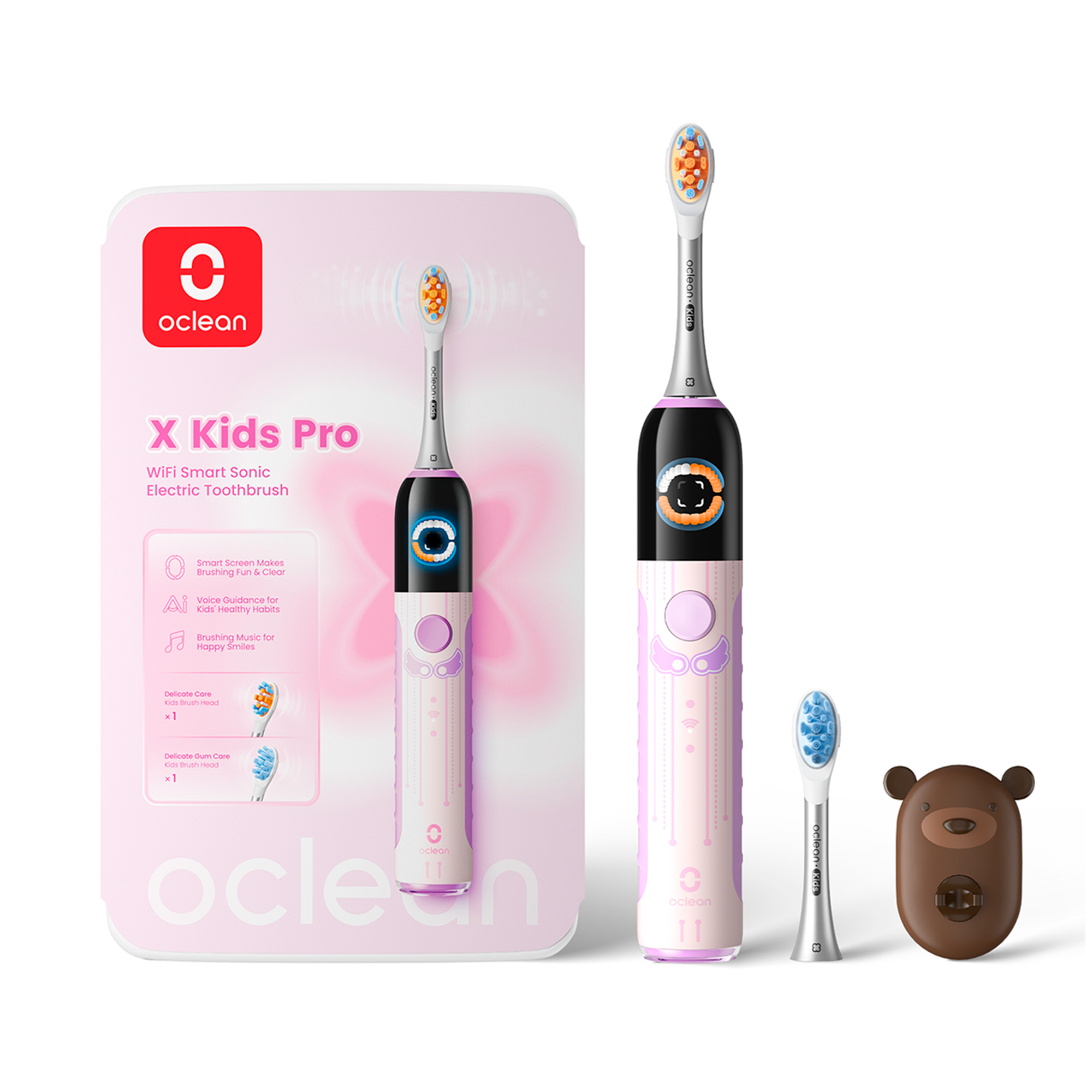 Электрическая зубная щетка Детская Oclean X Kids Pro (Розовый)