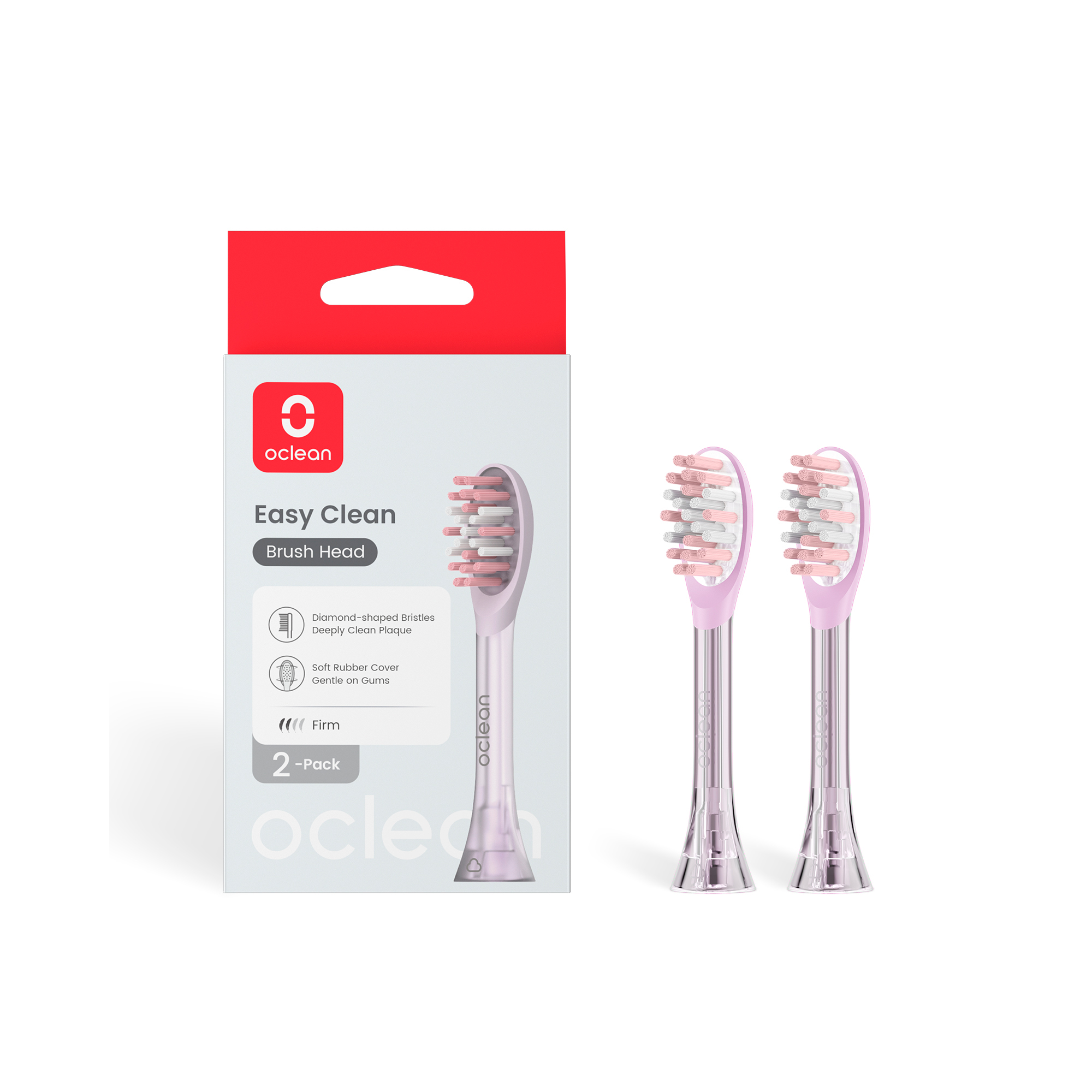 Комплект насадок для Oclean Ease Pro (2 шт, Фиолетовый)