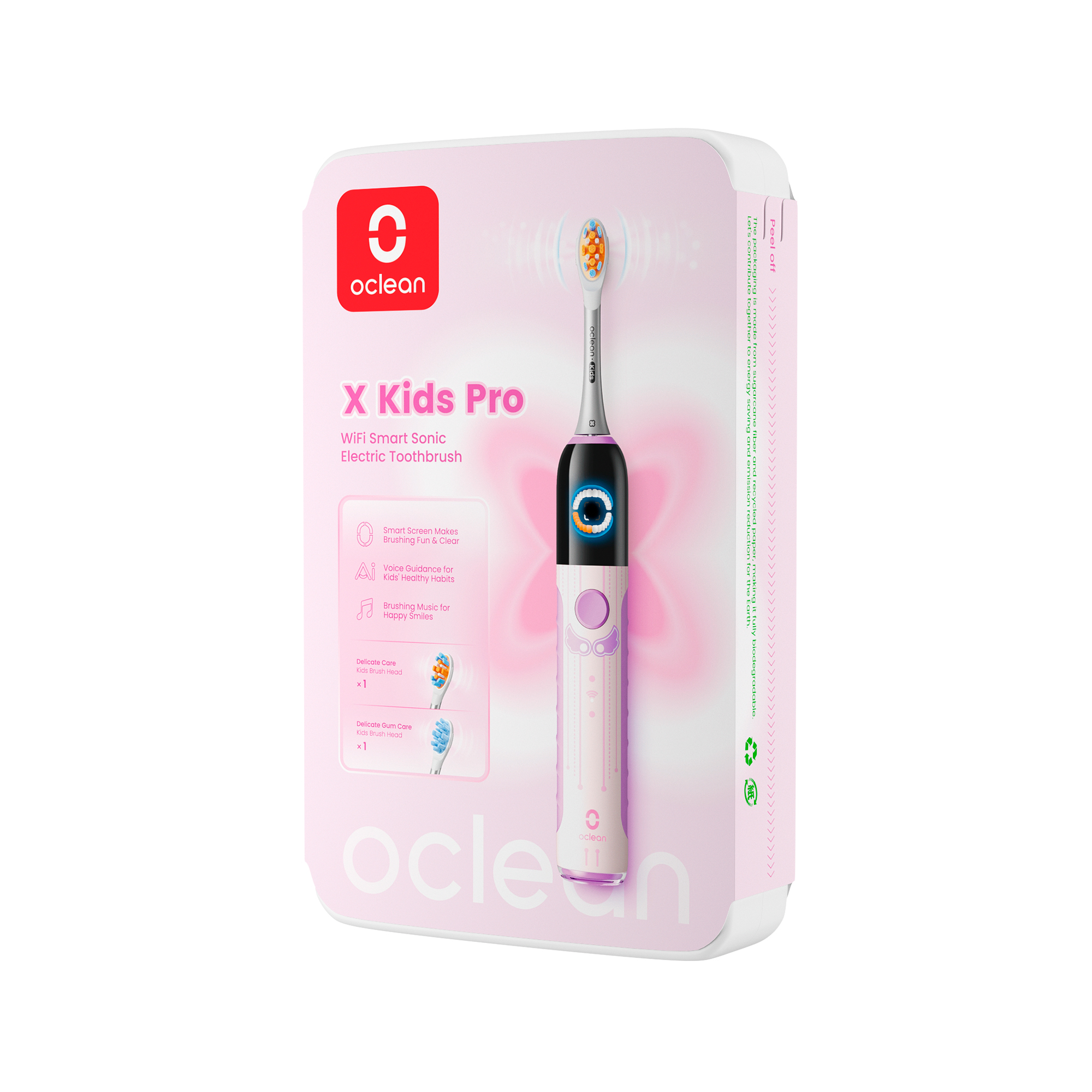 Электрическая зубная щетка Детская Oclean X Kids Pro (Розовый)