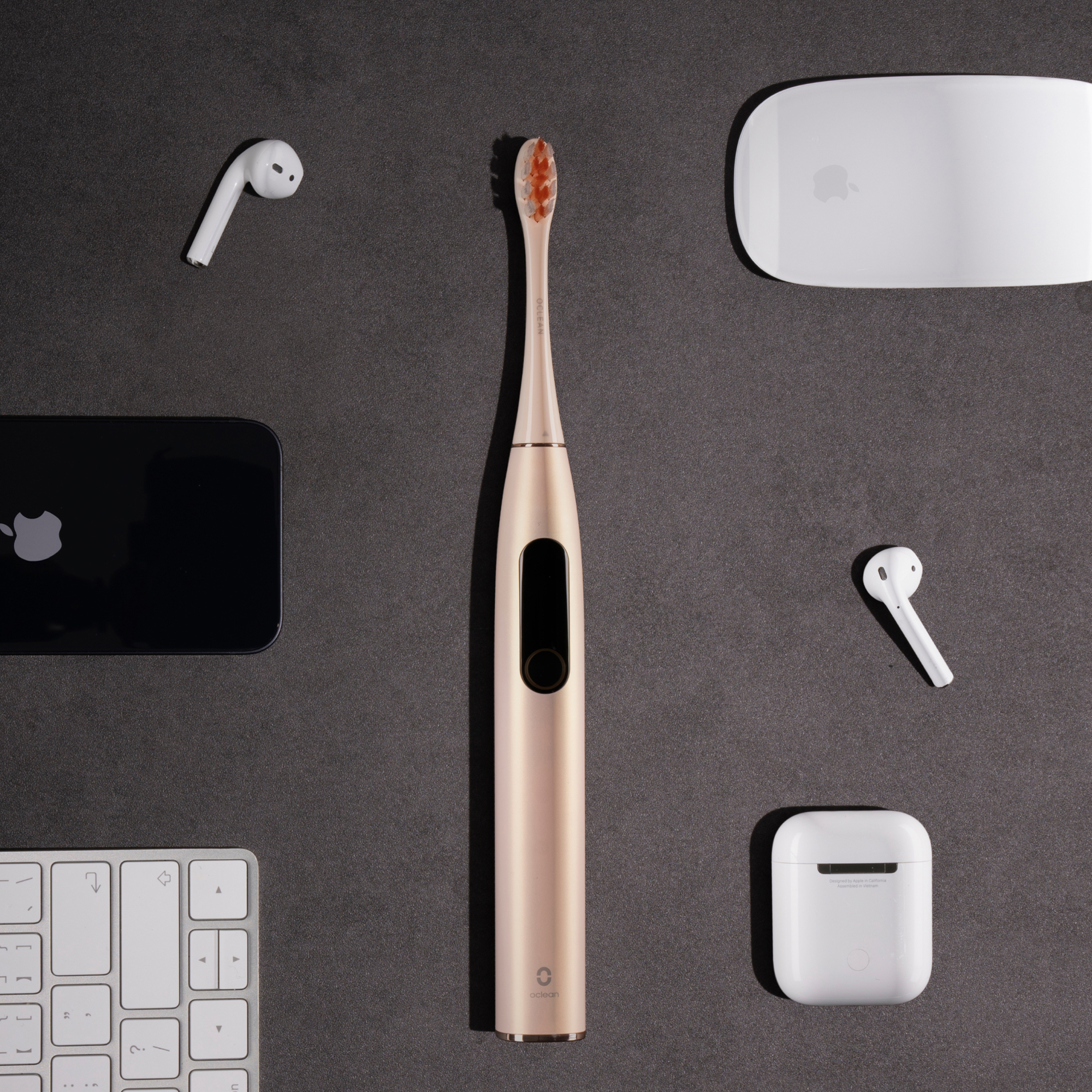 Умная электрическая зубная щетка Oclean X Pro Digital Set (Золотой)