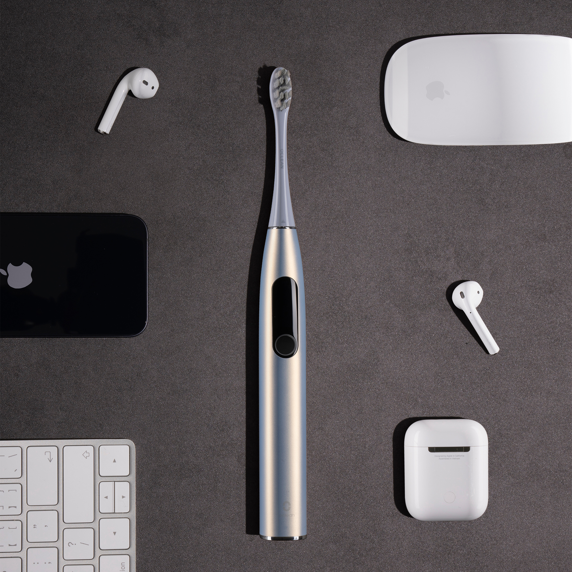 Умная электрическая зубная щетка Oclean X Pro Digital  Set (Серебряный)