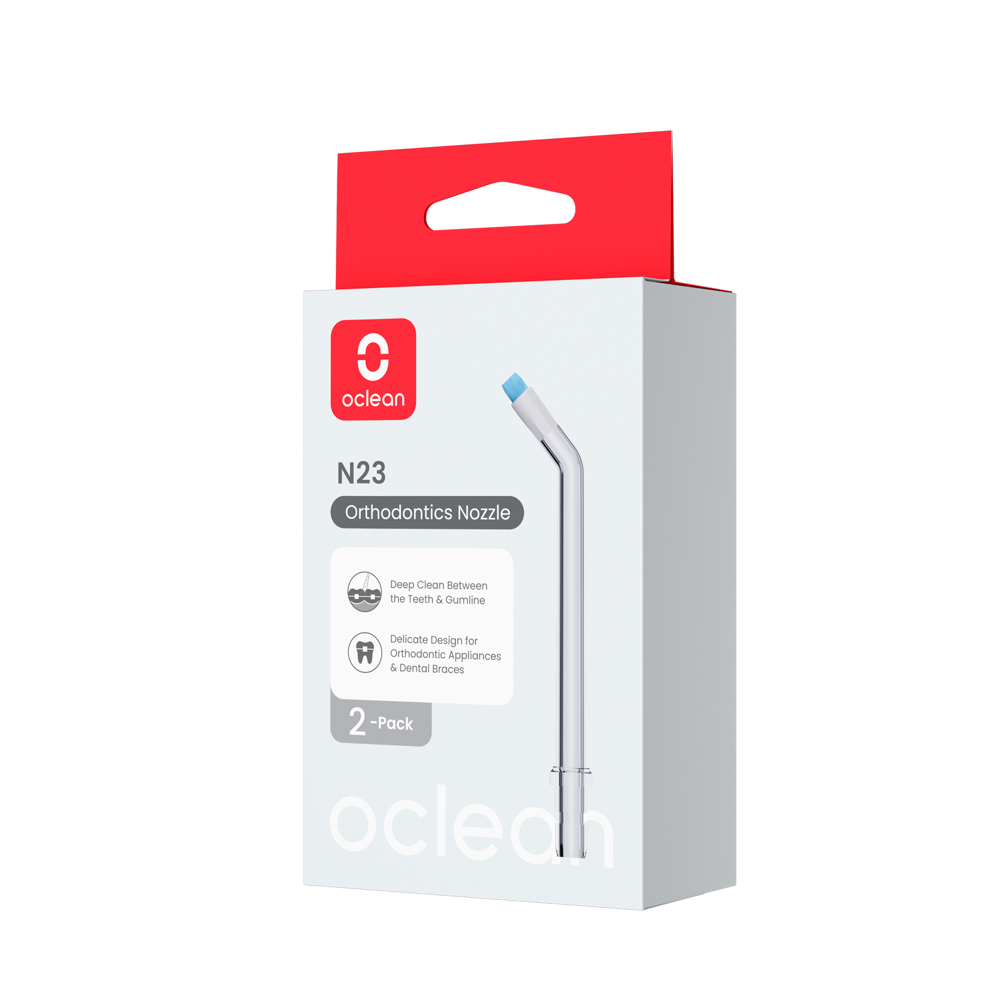 Комплект насадок Для Ирригатора Oclean W10 Lite (2шт, Ортодонтические)