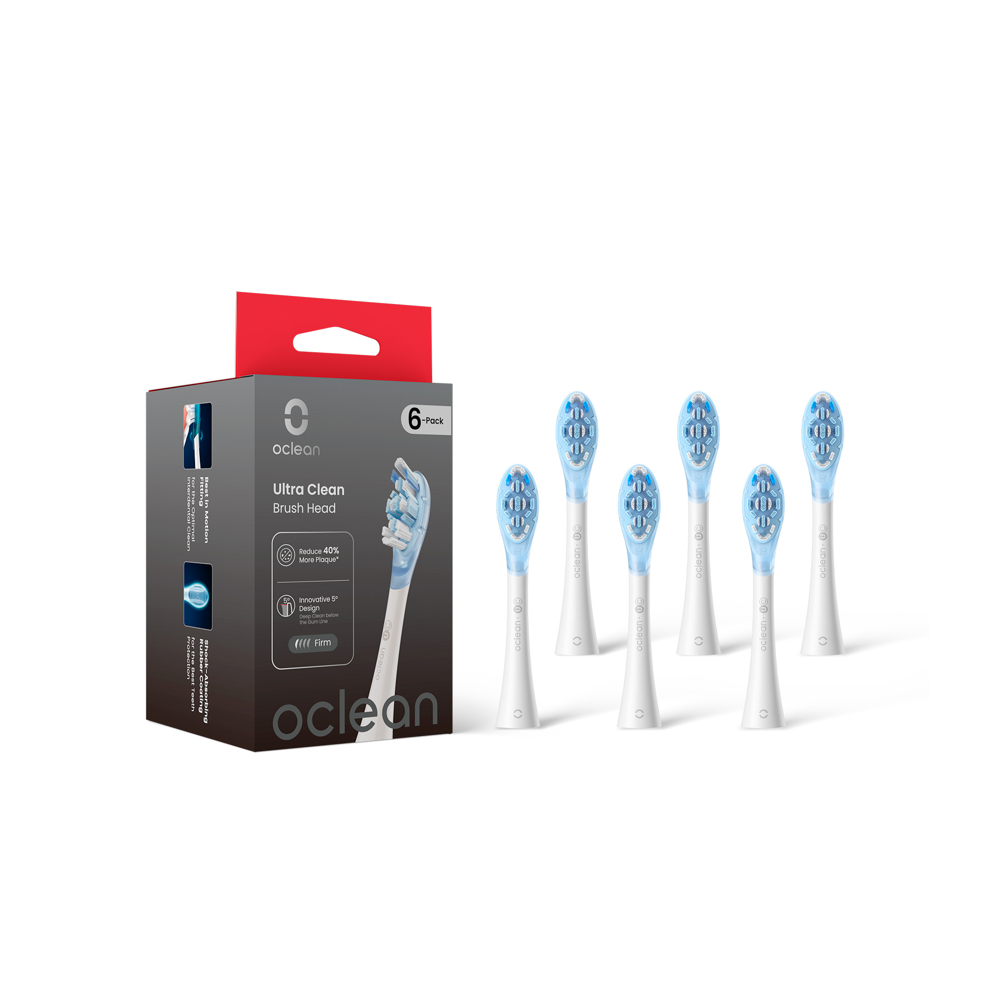 Комплект насадок «Стандартная чистка» для Oclean X Ultra UС03 (6 шт., белый)