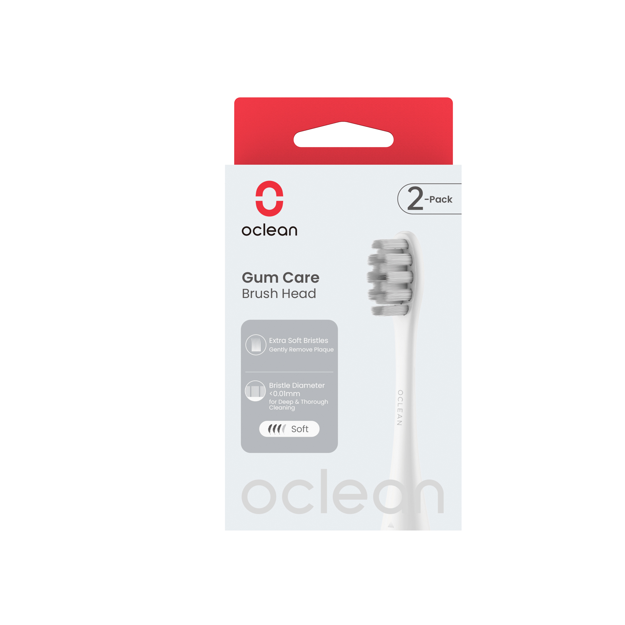 Комплект насадок «Для чувствительных десен» Oclean P1S12 W02 (2 шт., белый) 